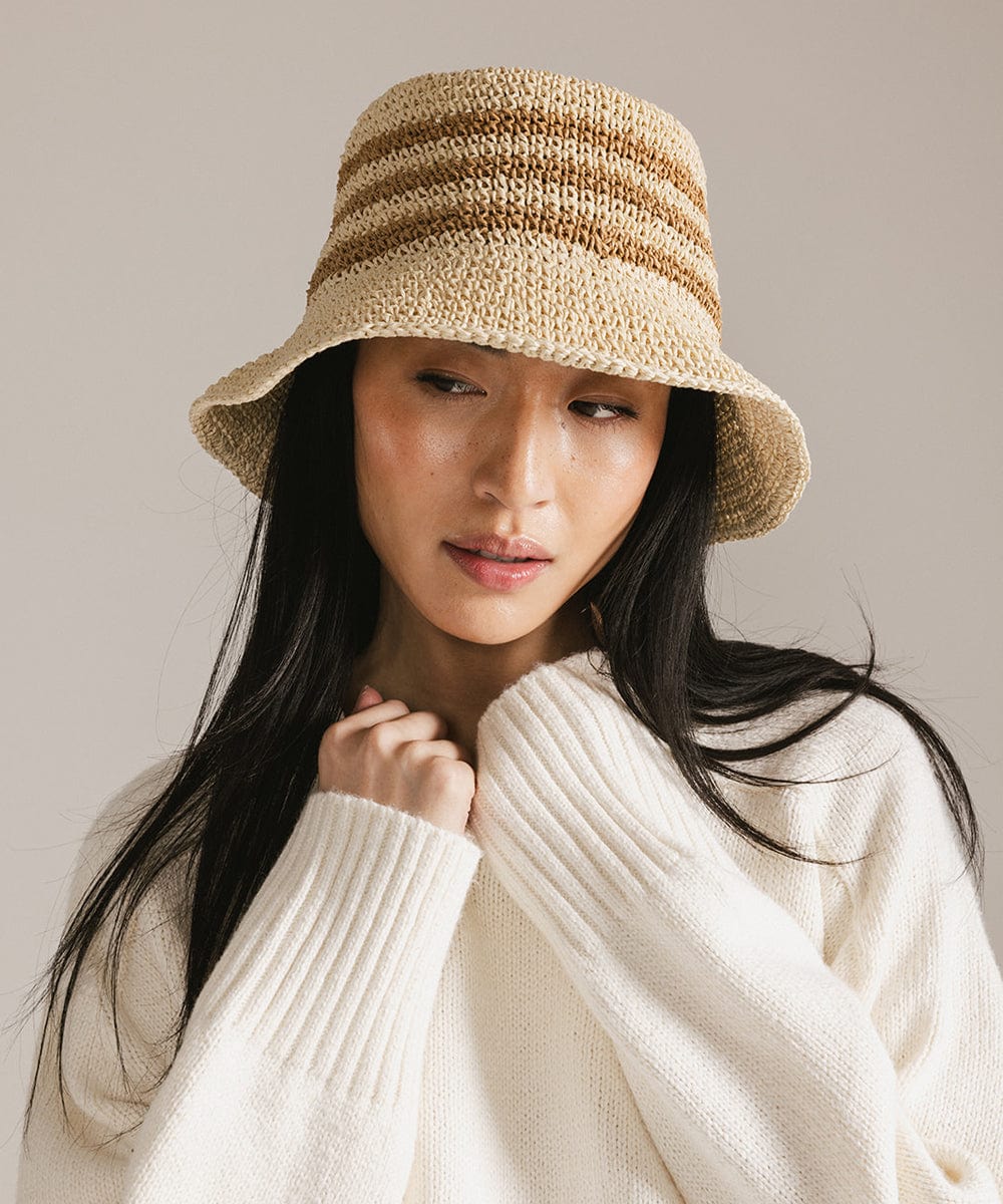 Crochet Packable Bucket Hat for Women - Breathable Summer Sun Hat with Wide Brim - Perfect for Beach, Travel, and Outdoor Activities