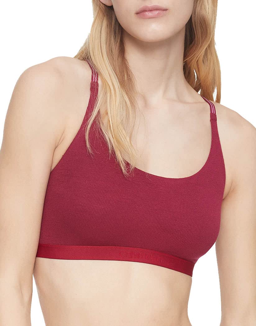 Calvin Klein Women's Pure Ribbed Natural Lift Unlined Bralette - Comfortable Wire-Free Bra for Everyday Wear, Yoga & Lounge