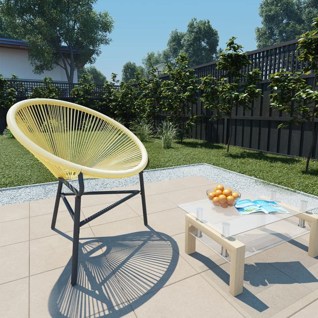 Stylish Beige Poly Rattan Outdoor Dining Chairs - Acapulco Patio Armchairs for Bistro, Cafe & Kitchen | Durable Weather-Resistant Patio Furniture Set for Garden, Poolside & Restaurant Use