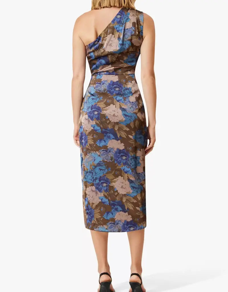 Elegant Erin Cocktail Dress in Brown Multi - Perfect for Evening Parties, Weddings & Special Occasions