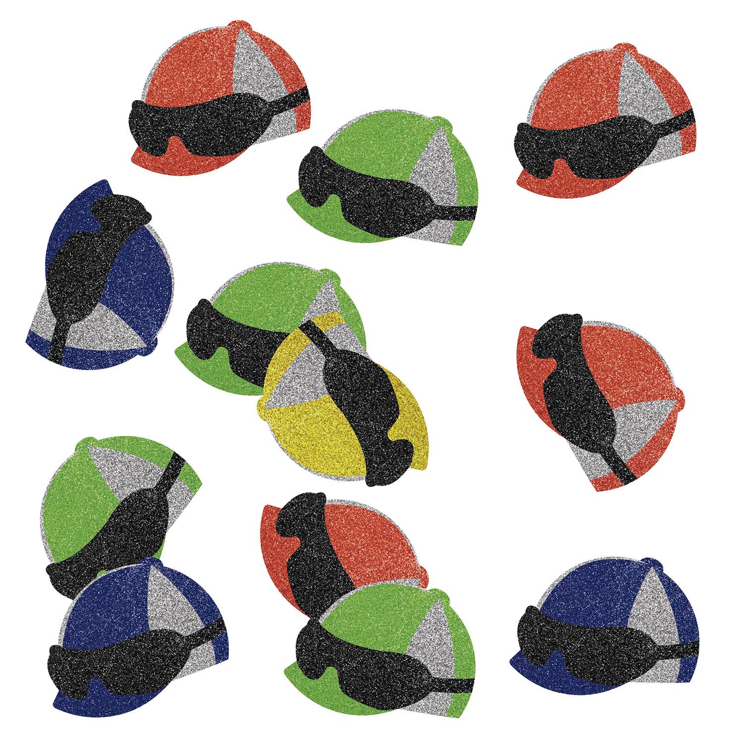 12 Pack Beistle Jockey Helmet Deluxe Sparkle Confetti (0.5 Oz/Pkg) - Perfect for Horse Racing Parties, Birthday Celebrations & Festive Events