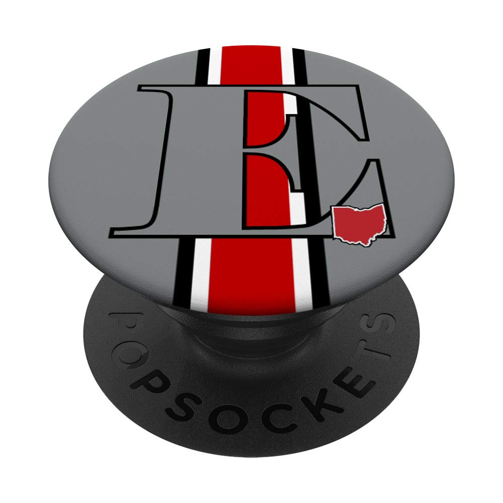 State of Ohio Letter E PopSockets PopGrip: Swappable Phone & Tablet Grip for Secure Hold, Perfect for Travel, Commuting, and Everyday Use