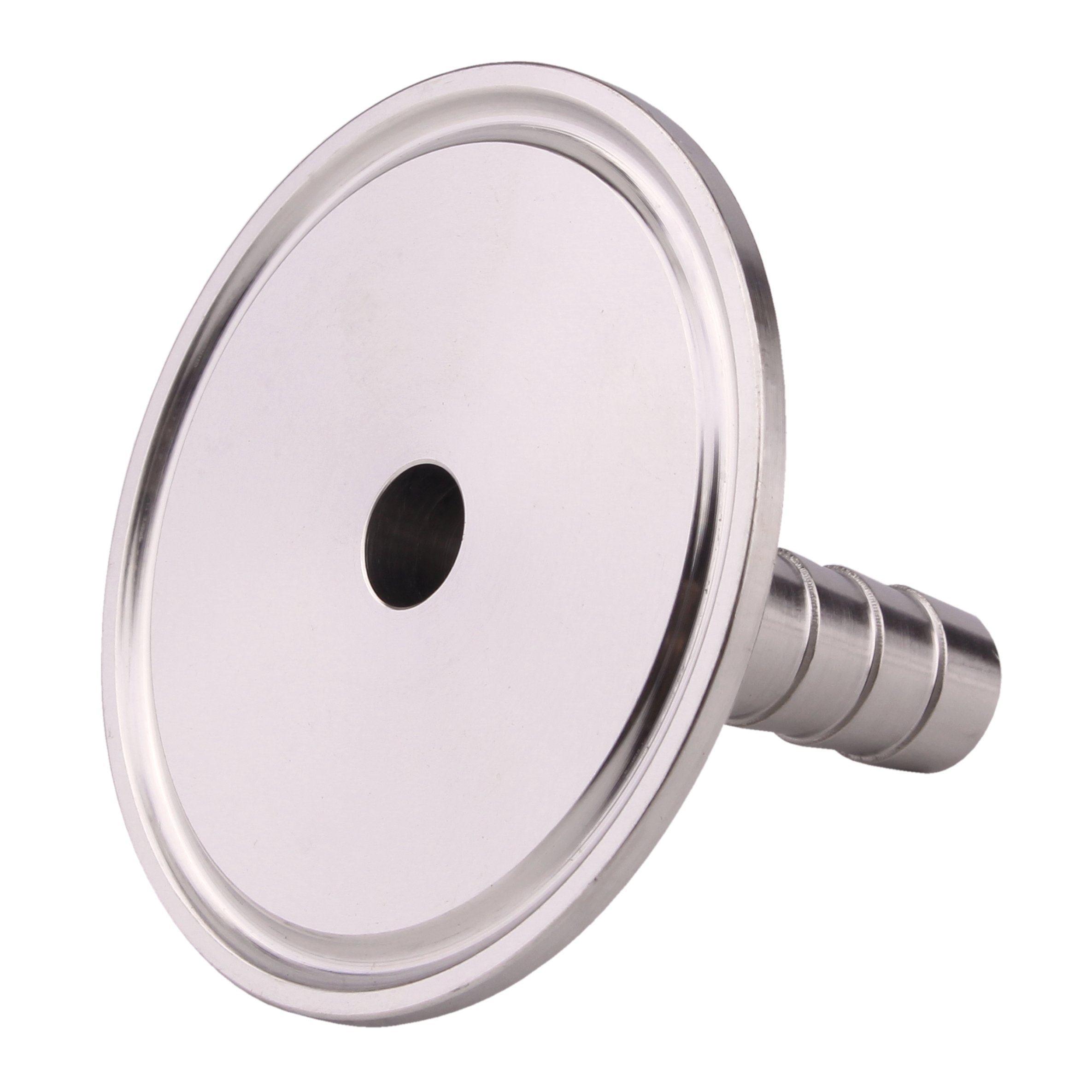 DERNORD 2 Inch Tri Clamp to 0.5 Inch Hose Barb Adapter - 304 Stainless Steel Sanitary Pipe Fitting (1/2
