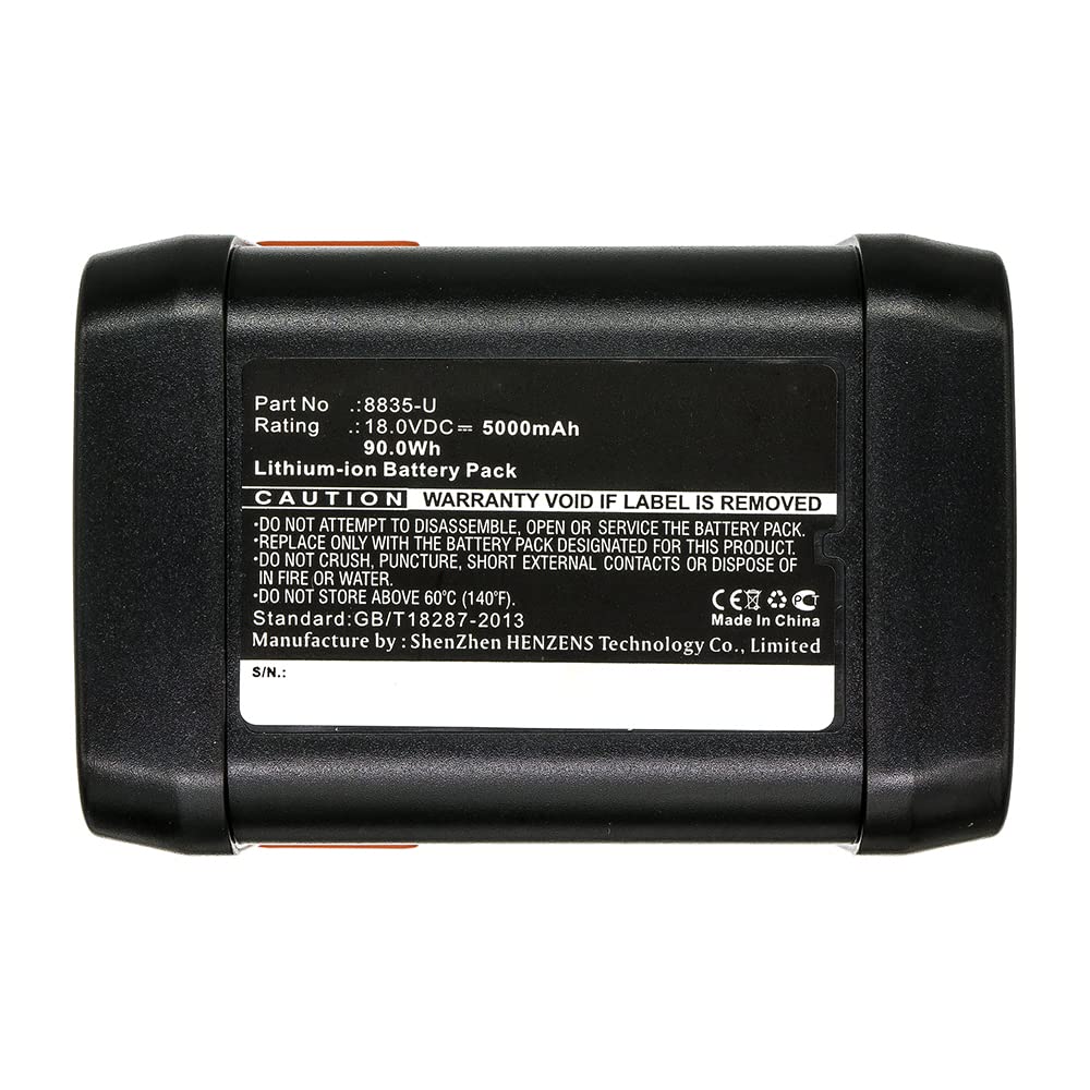 Synergy Digital 18V 5000mAh Li-ion Replacement Battery for Gardena 8835 Gardening Tools - Power Your Lawn Mower, Hedge Trimmer & Leaf Blower for Perfect Yard Maintenance