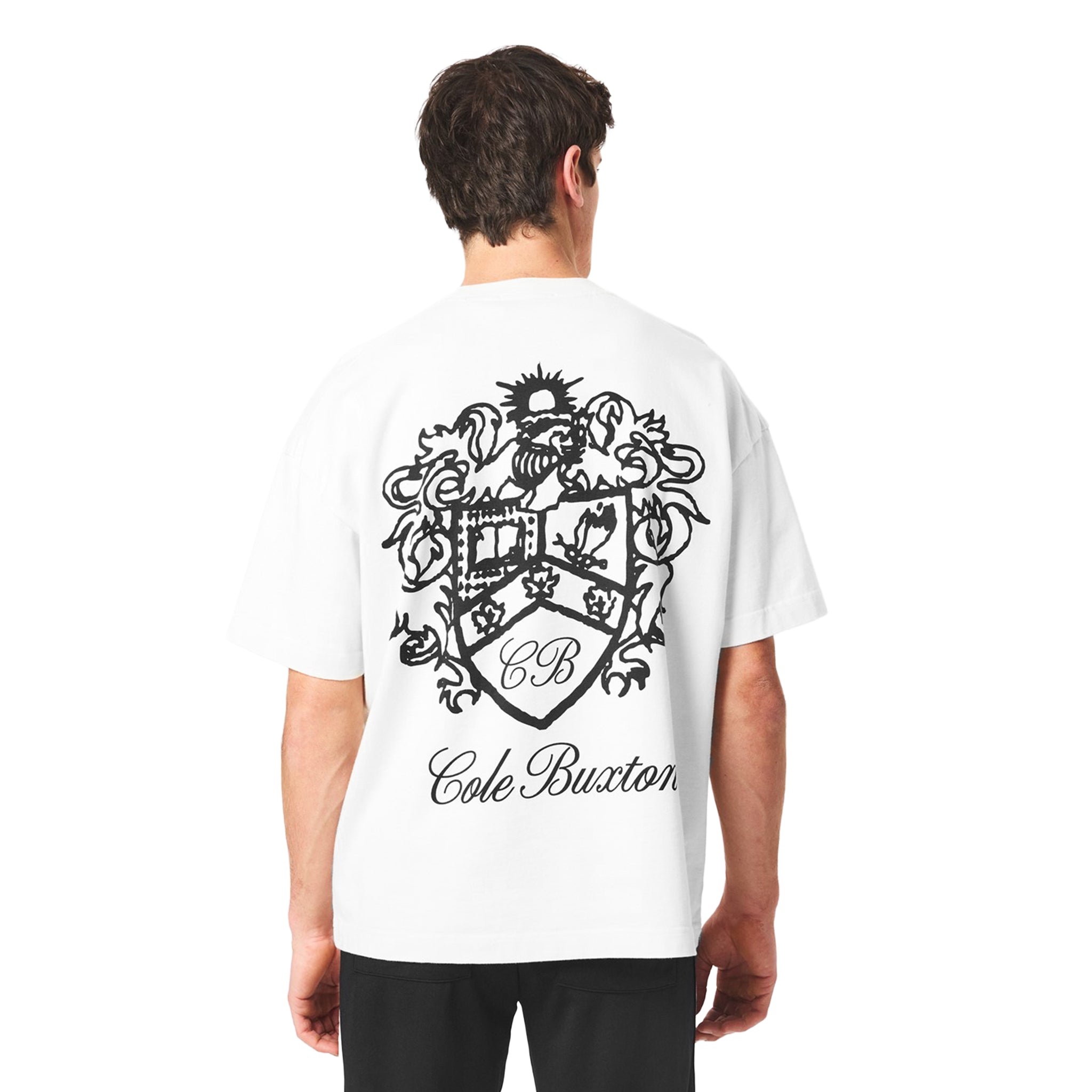 Cole Buxton Collegiate White T-Shirt for Men - Premium Cotton Crewneck Tee | Casual Wear, Street Style & Everyday Outfits