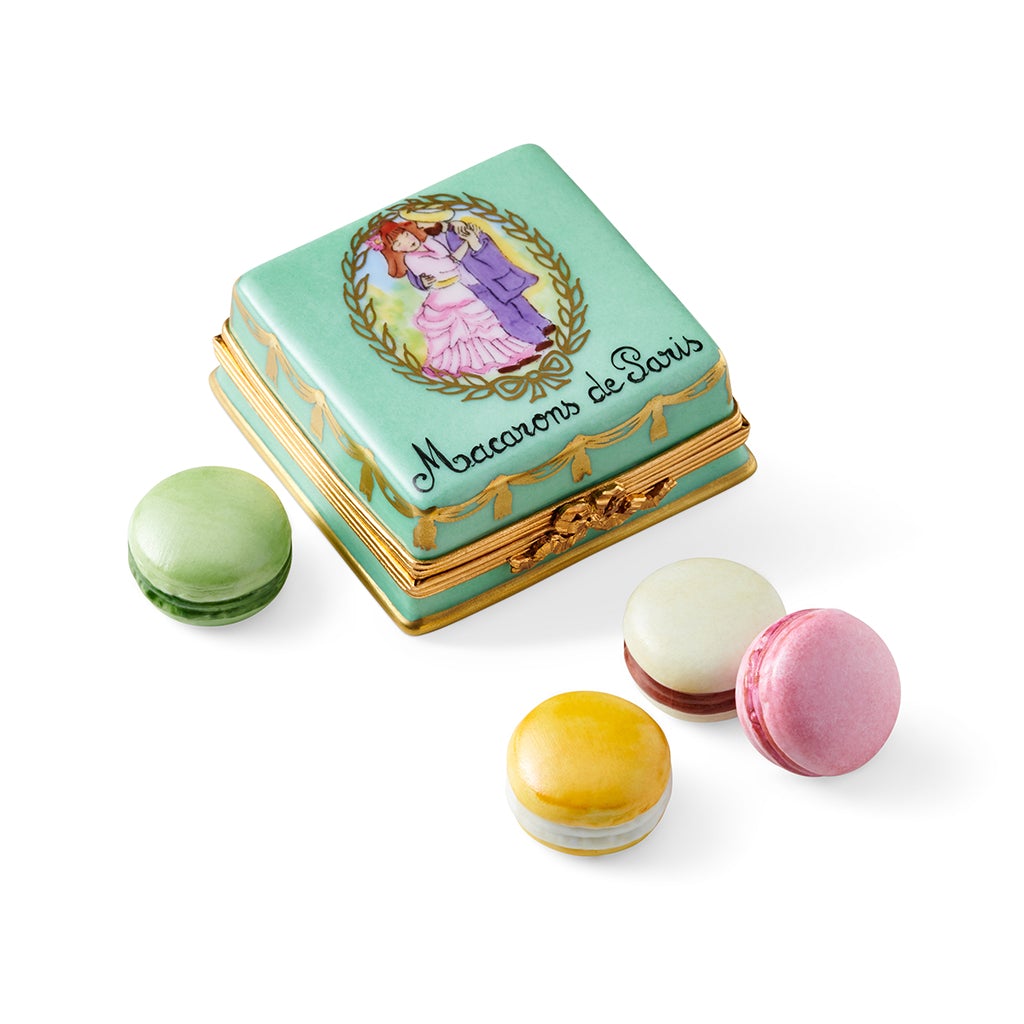 Premium French Macarons Gift Box - Delicious Assorted Flavors for Holidays, Parties & Special Occasions | Limoges Porcelain Inspired Packaging