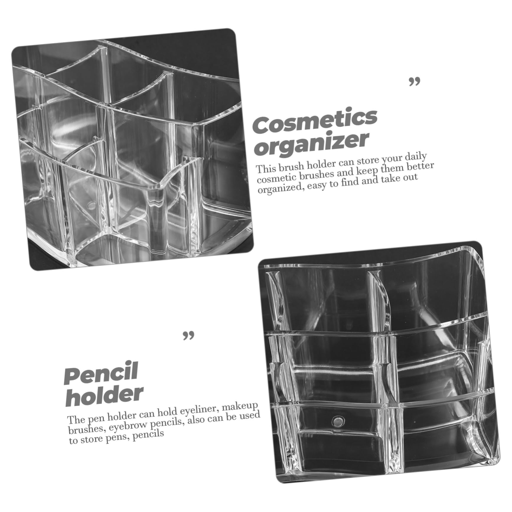 BUGUUYO Makeup Brush Holder & Organizer - Multifunctional Vanity Storage for Brushes, Pens, Pencils & Stationery - Perfect for Makeup Vanity, Office Desk & Beauty Salon Organization