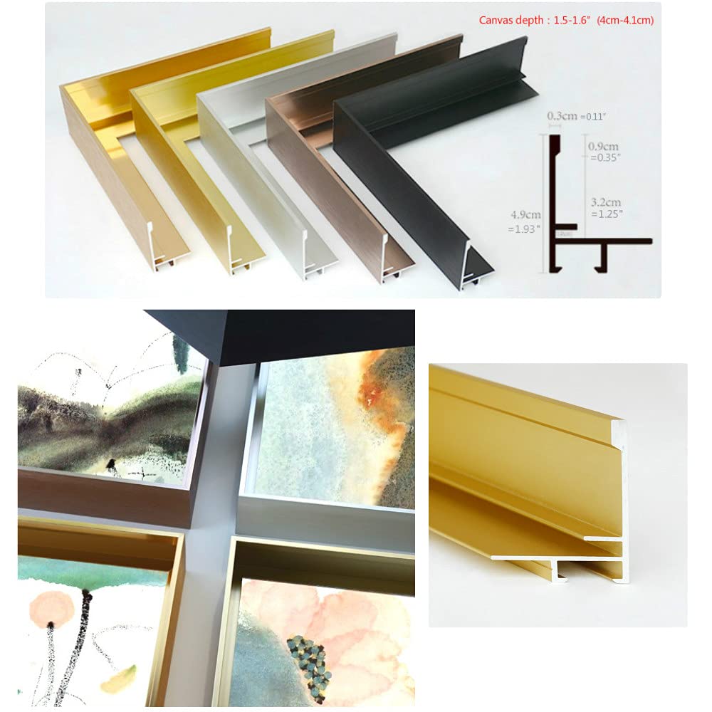 40x40 Inch DIY Metal Floating Frame Kit for Canvas Art - 1.5