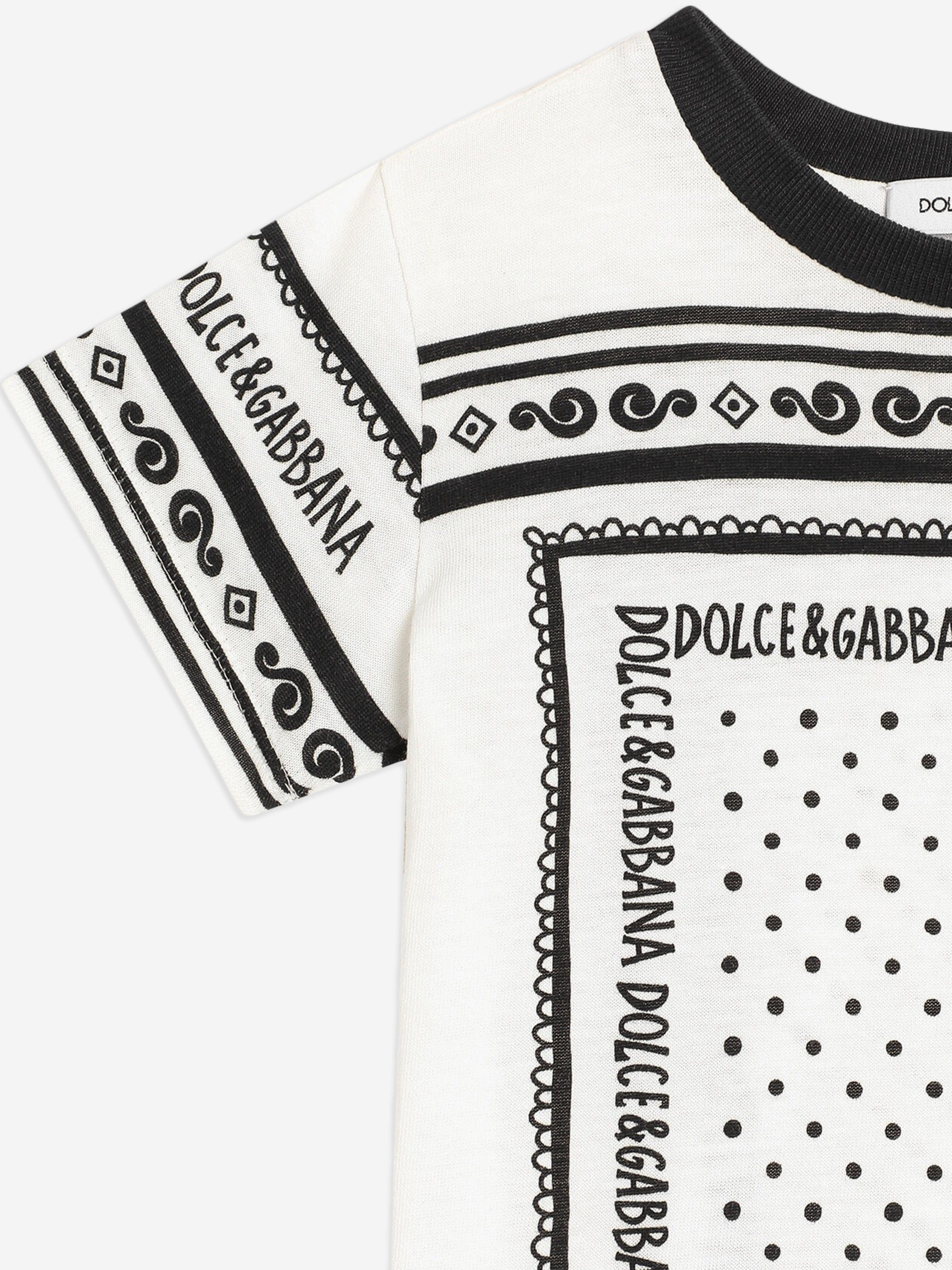Baby Boys Bandana Print White T-Shirt - Soft Cotton Tee for Playtime, Outings & Casual Wear