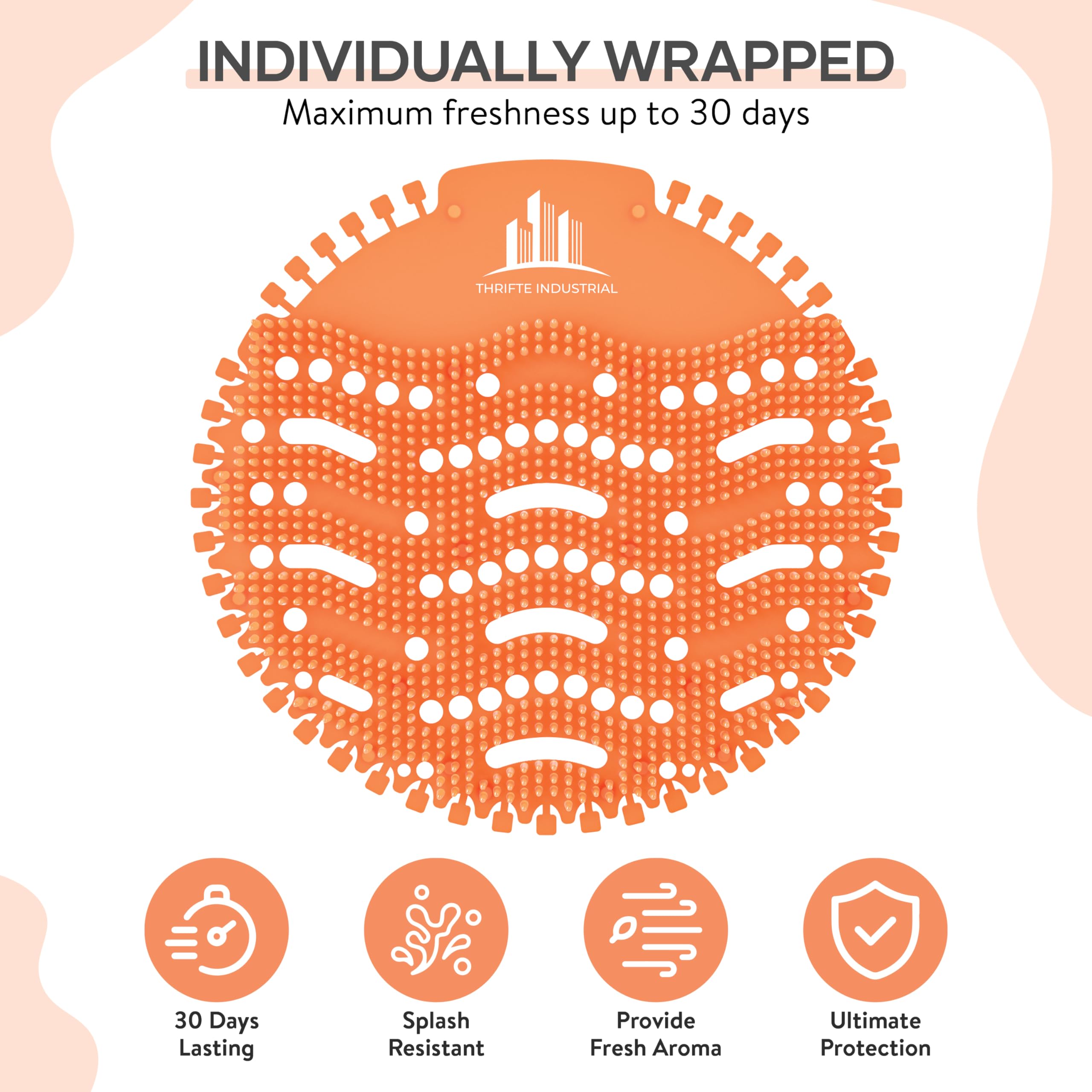 Urinal Screen Mats with Deodorizer & Splash Guard - Odor Eliminator & Air Freshener for Restrooms - 20 Pack (10 Blue + 10 Orange) - Ideal for Schools, Offices & Restaurants - Essential Cleaning Supplies for Public Restrooms & Commercial Bathrooms