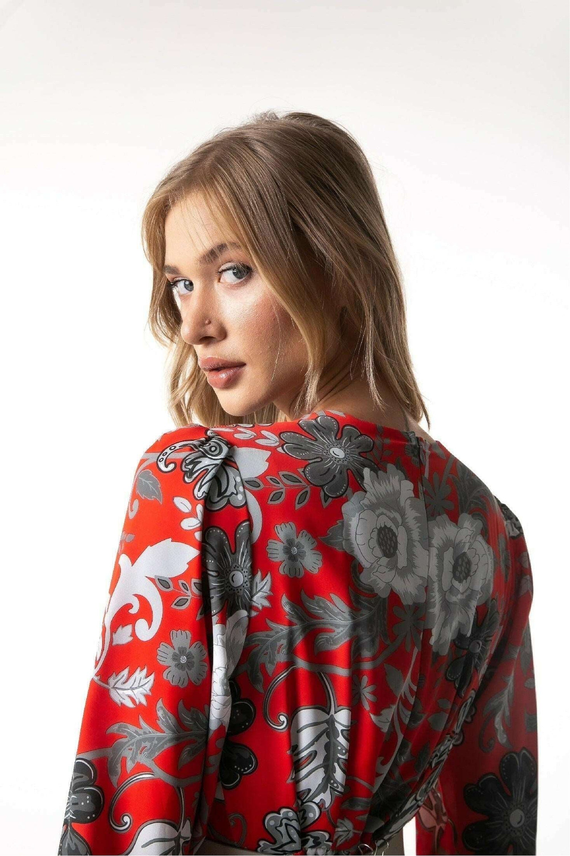Kelly Floral Long Maxi Dress with Long Sleeves - Elegant Boho Summer Dress for Women, Beach Wedding Guest Outfit, Vacation & Party Wear
