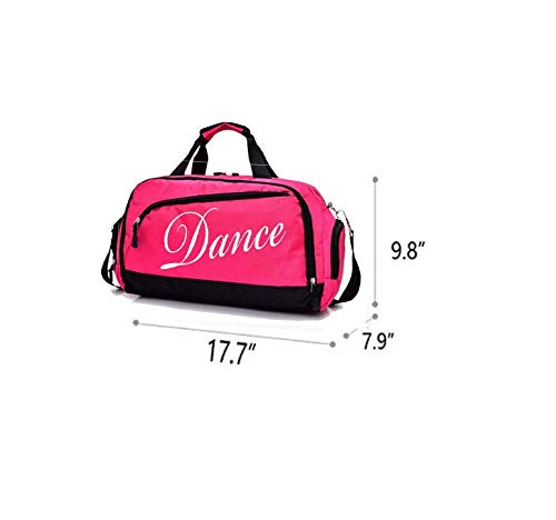 Women's Ballet Dance Duffle Bag - Large Capacity Gym Bag for Dance Class, Yoga, Fitness - Perfect for Ballet, Jazz, Contemporary Dance Practice