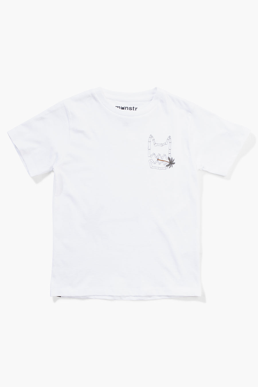 Boys Munster Kids Graphic T-Shirt - Funny Toothpick Design in White | Casual Wear for School, Playdates & Everyday Outfits