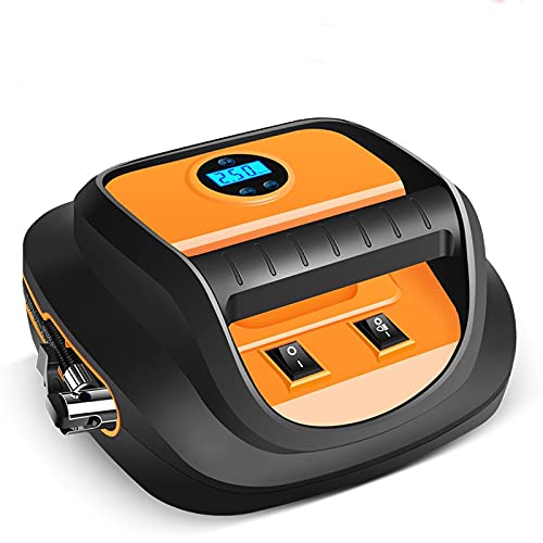 XIXIDIAN 12V Portable Air Compressor for Car Tires, Bikes, Balloons - Fast Inflation with Digital Pressure Gauge - Perfect for Roadside Emergencies, Camping & Sports Equipment