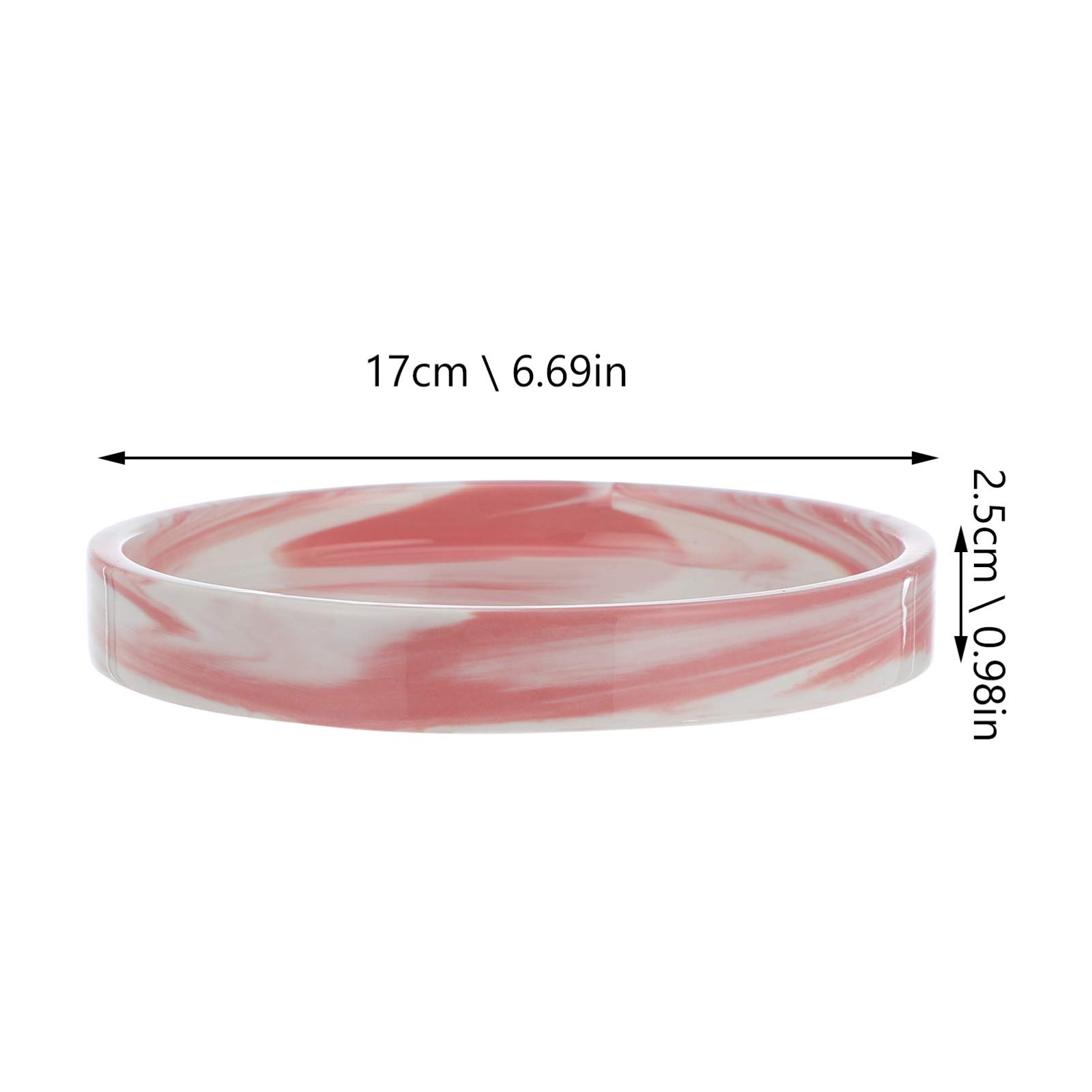Elegant Marble Ceramic Ring Dish & Jewelry Tray Holder - Home Decor Organizer for Rings, Keys, Makeup | Perfect for Vanity Dresser, Bedroom Decor, Wedding Gifts & Candle Display