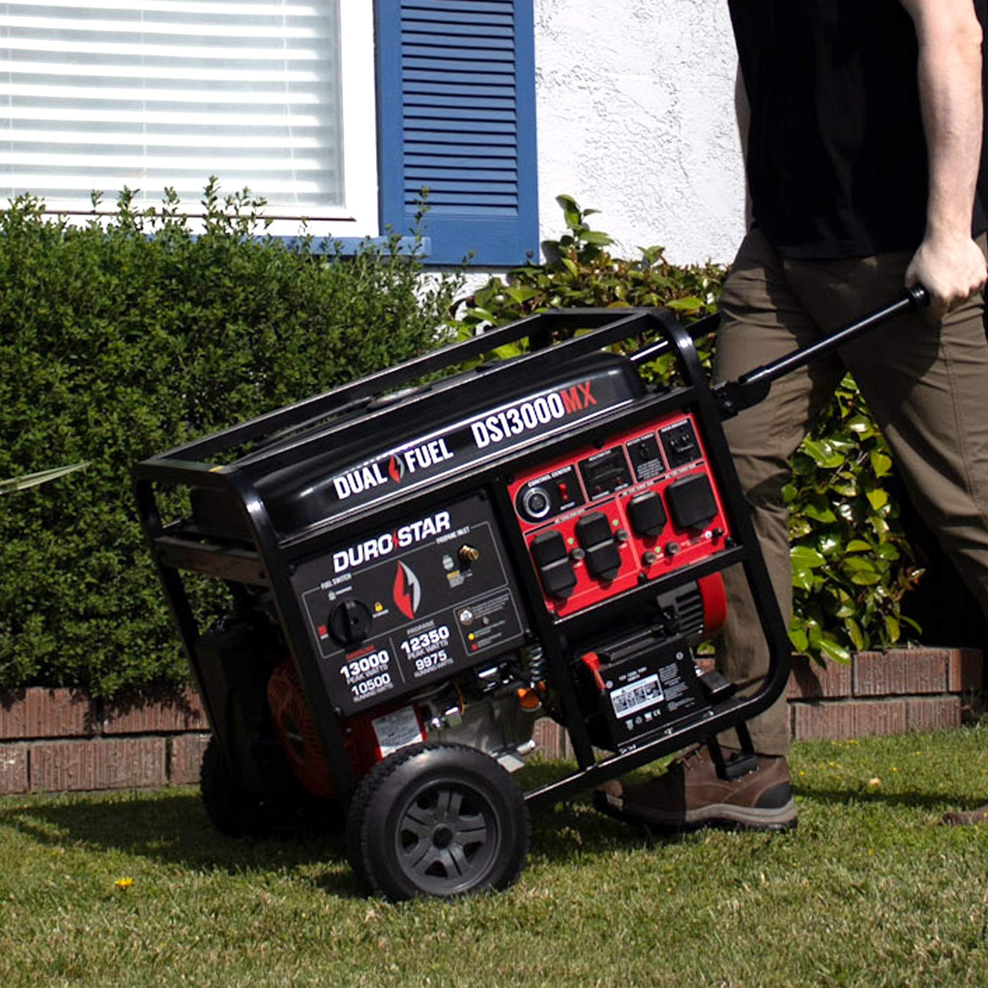 13,000W Dual Fuel Portable Generator with CO Alert - Reliable Power for Camping, Emergencies & Home Backup