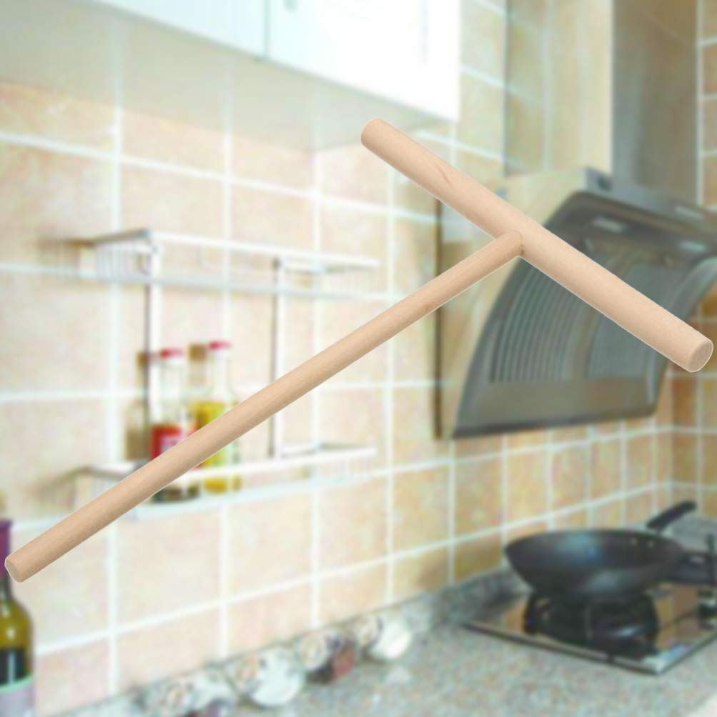 DOITOOL Wooden Pancake Spreader - Natural Wood Crepe Dough Distributor & Kitchen Utensil Set for Baking, Cooking, and Pancake Making - Perfect for Home Chefs and Professional Bakers