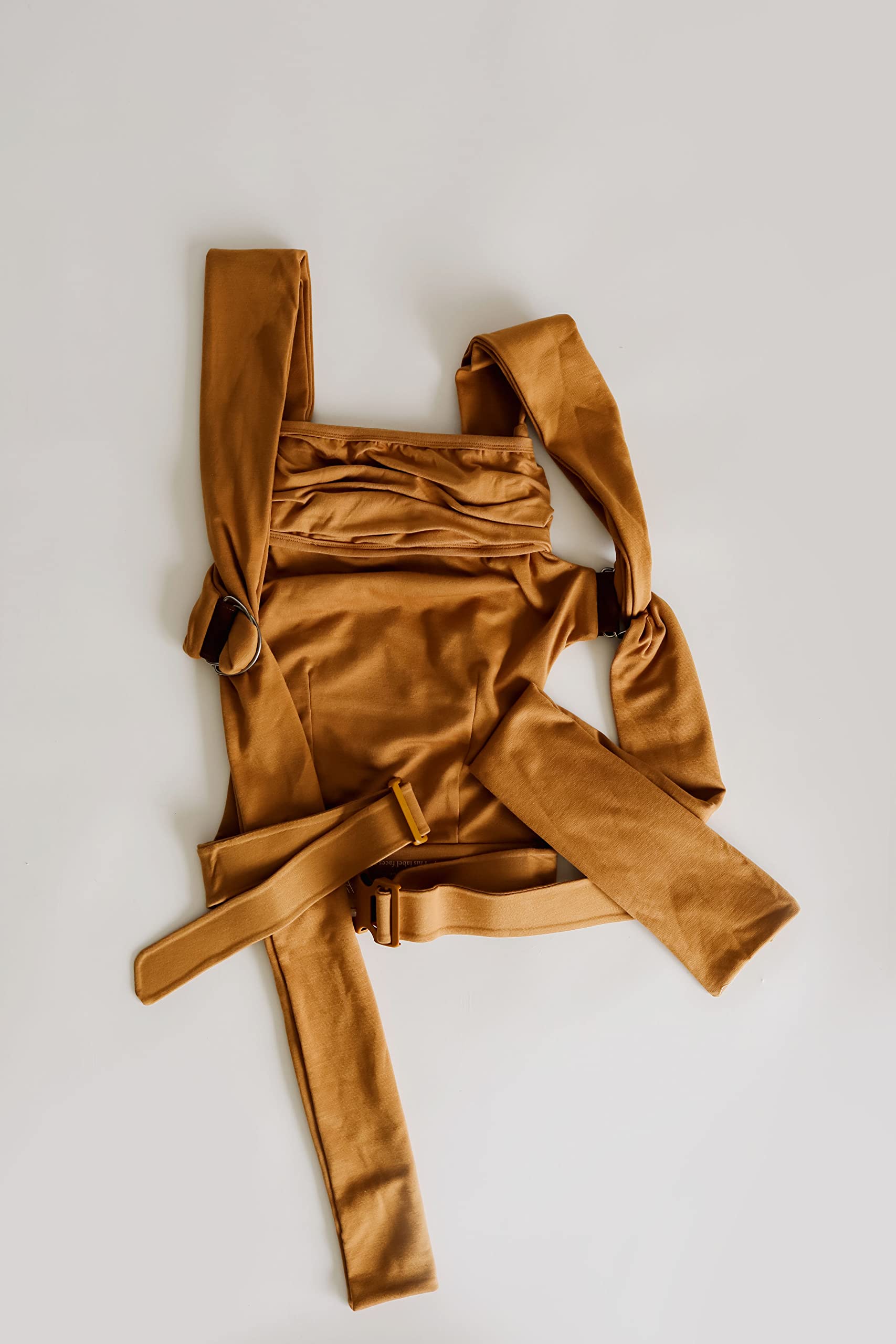 Lalabu Simple Baby Wrap - No-Tie, Comfortable & Easy-to-Use Infant Carrier for 3 Months to 2 Years (Camel) | Perfect for Hands-Free Parenting, Errands & Bonding Time