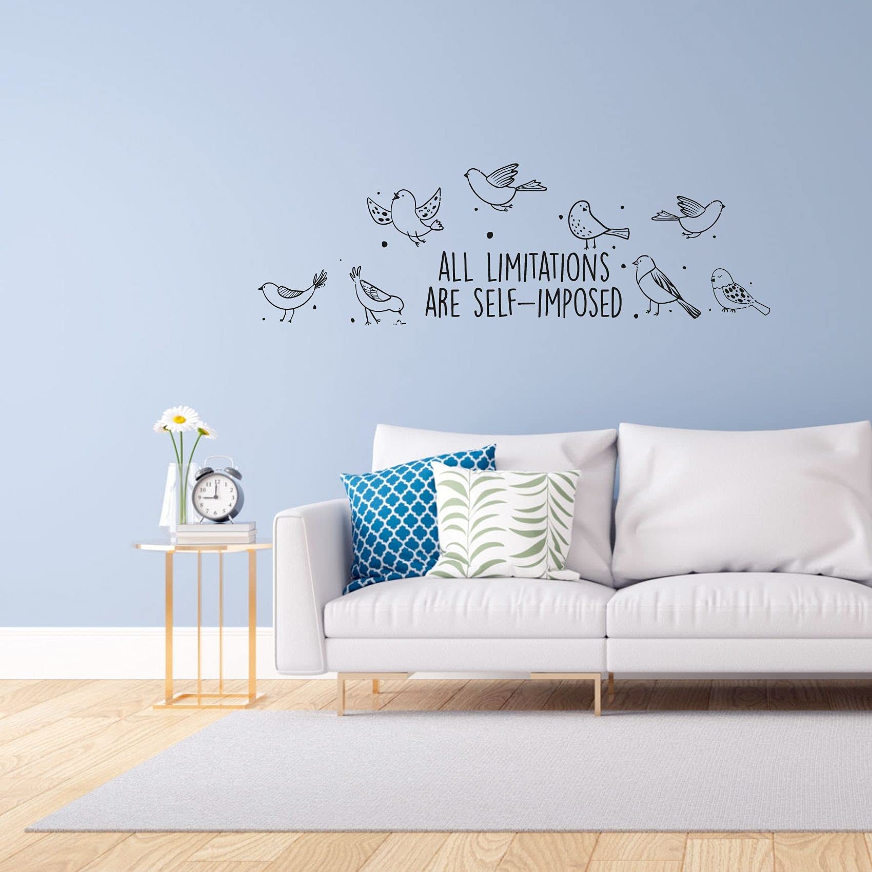 Self-Imposed Limits Motivational Wall Decal - 22x30 Inch Inspirational Bird Quote Sticker for Kids Room, Nursery & Bedroom Decor | Perfect for Home, Office & Classroom Motivation