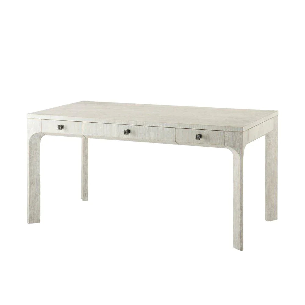 Breeze Desk in Seasalt White Finish - Modern Home Office Desk for Small Spaces, Work from Home & Study - Perfect for Apartments, Dorm Rooms & Cozy Workspaces