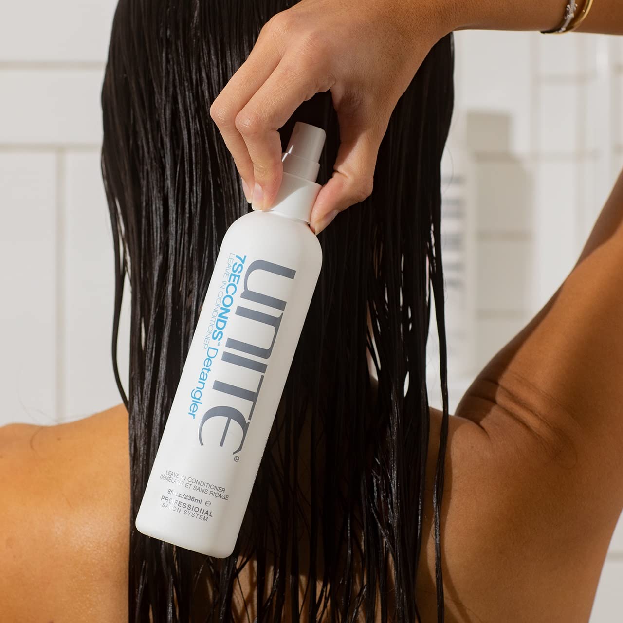 UNITE Hair 7SECONDS Detangler Leave-In Conditioner 8 fl.Oz & U Oil Argan Oil 4 fl.Oz - Daily Hair Care Duo for Smooth, Frizz-Free Hair - Perfect for Dry, Damaged Hair & Daily Styling Routine