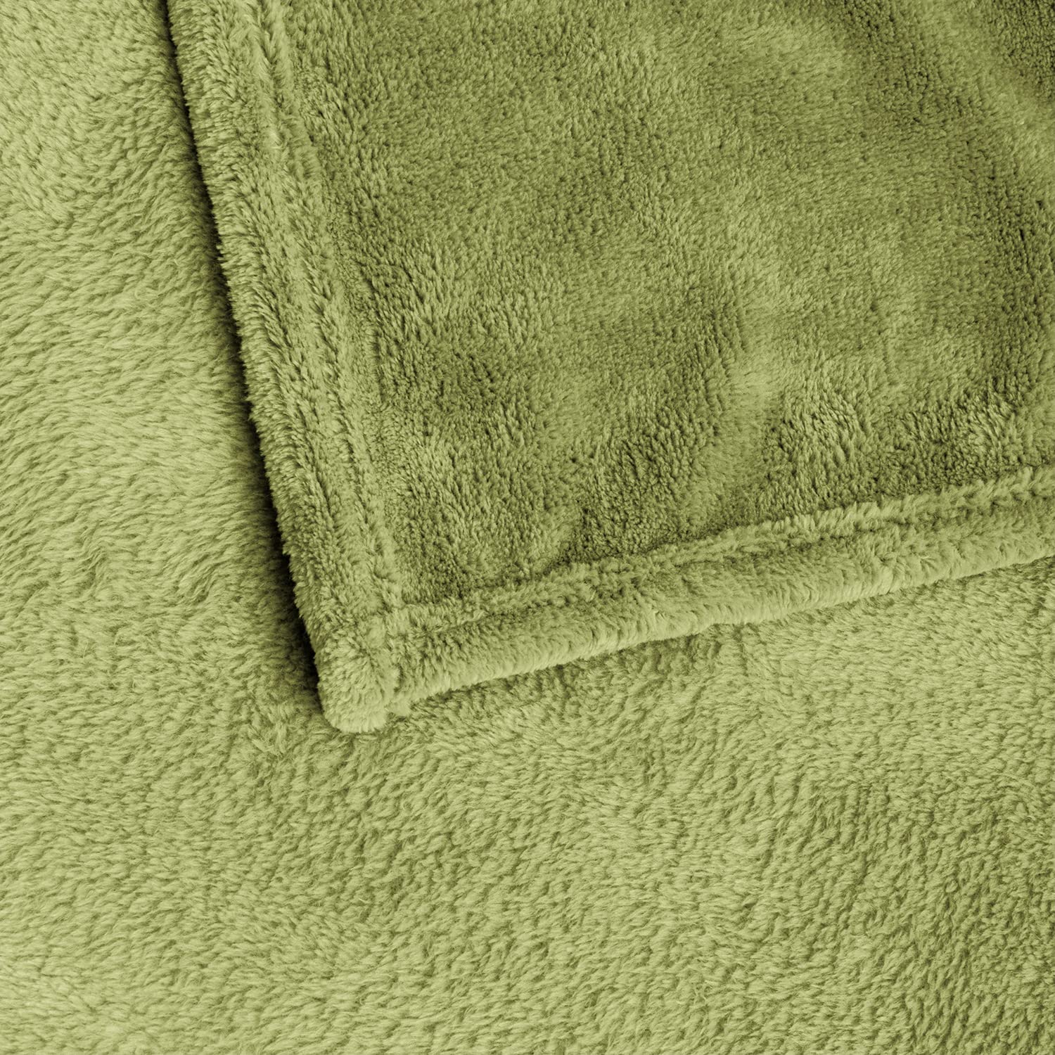 BEDELITE King Size Fleece Blanket - Ultra Soft & Warm Sage Green Plush Throw for Bed, Couch & Winter Use - 108
