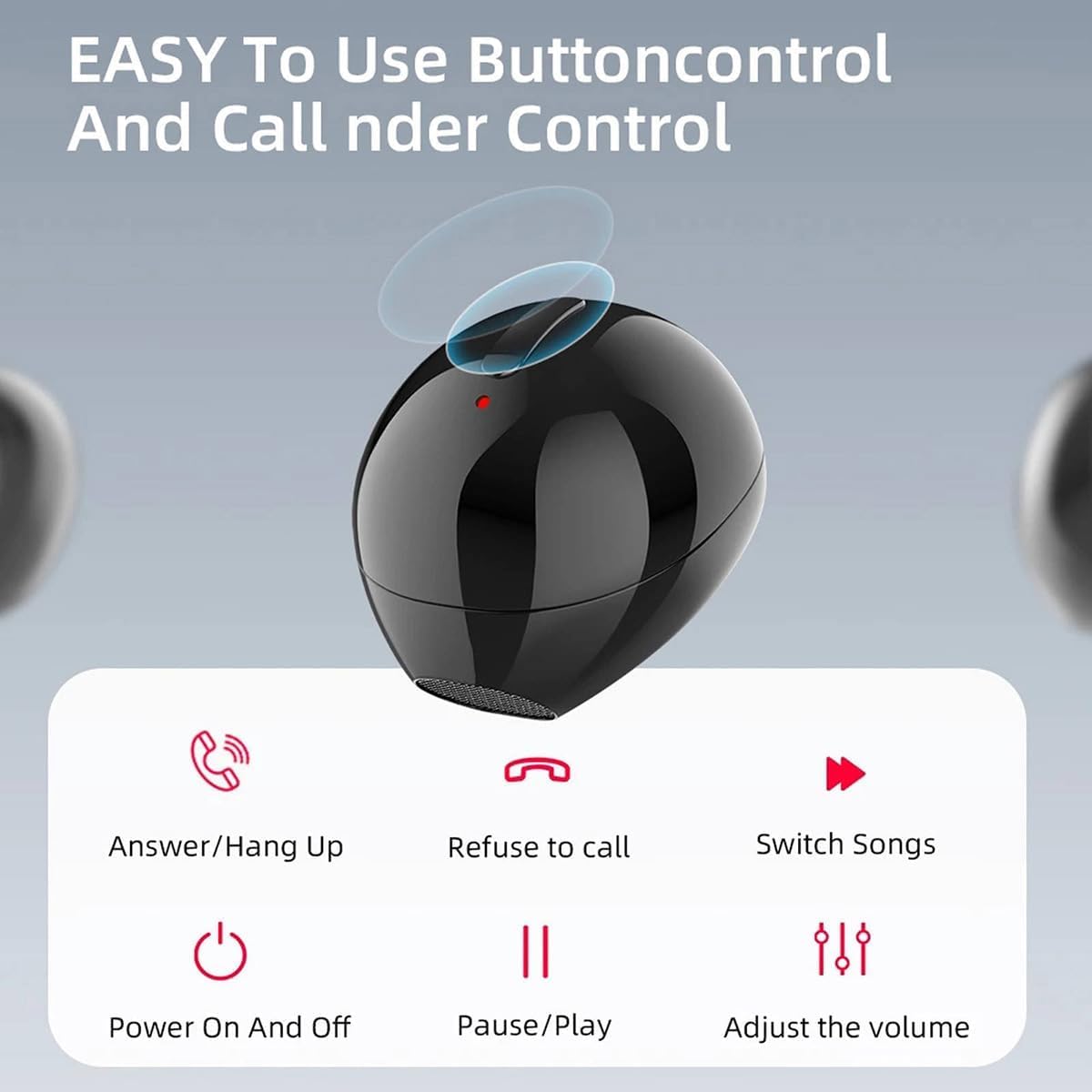 Smallest Invisible Wireless Bluetooth Earbuds for Side Sleepers - Comfortable Noise Cancelling Sleep Headphones for Small Ears, Perfect for Sleeping, Working & Hiking (Black) | Ideal for Nighttime Use, Office Focus & Outdoor Activities