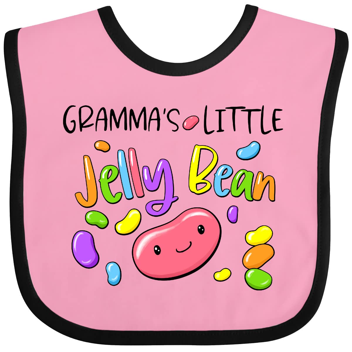 Inktastic Gramma's Little Jellybean Baby Bib - Cute Easter Candy Design for Newborns & Infants - Perfect for Easter Gifts, Baby Showers & Holiday Photos