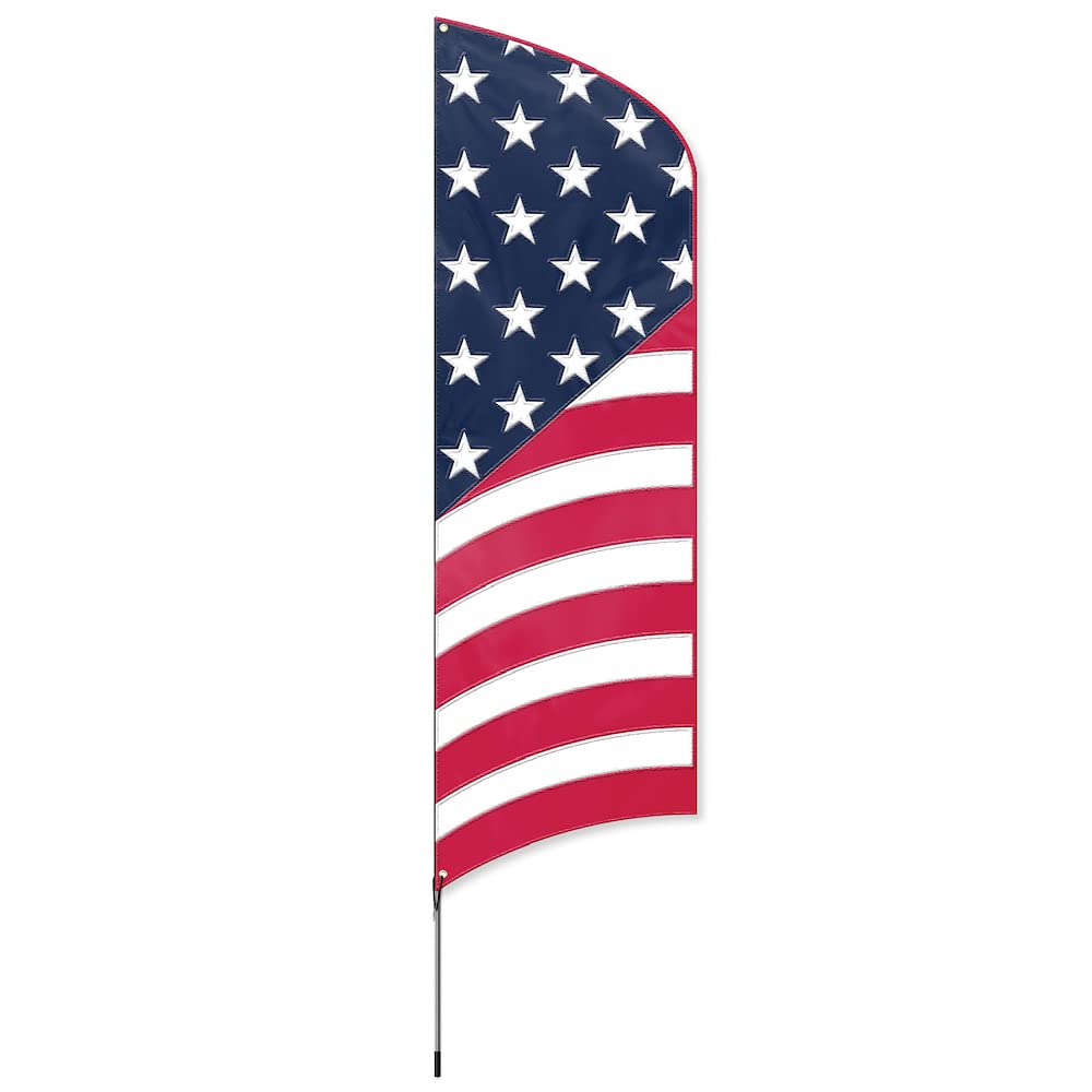 USA Tall Team Flag Kit - Premium 6ft Outdoor & Indoor American Flags for Sports, Parades, and Patriotic Events