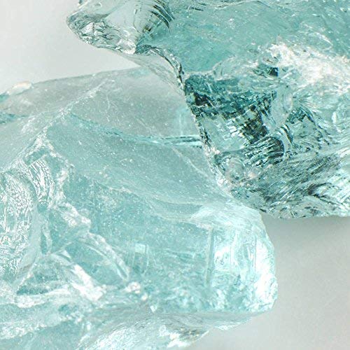 Premium Teal Landscape Glass Crystals - 50 lbs Bulk for Garden Decor, Aquariums & Vase Fillers - Large Decorative Glass Pebbles for Landscaping, Zen Gardens & DIY Crafts