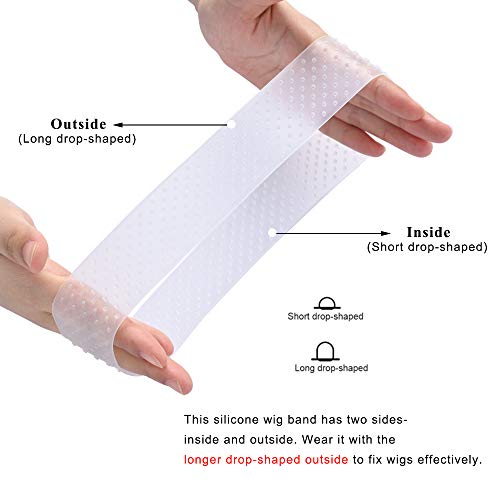 Non-Slip Transparent Silicone Wig Grip Band for Women - Invisible Hair Accessory for Secure Wig Hold During Workouts, Cosplay & Daily Wear