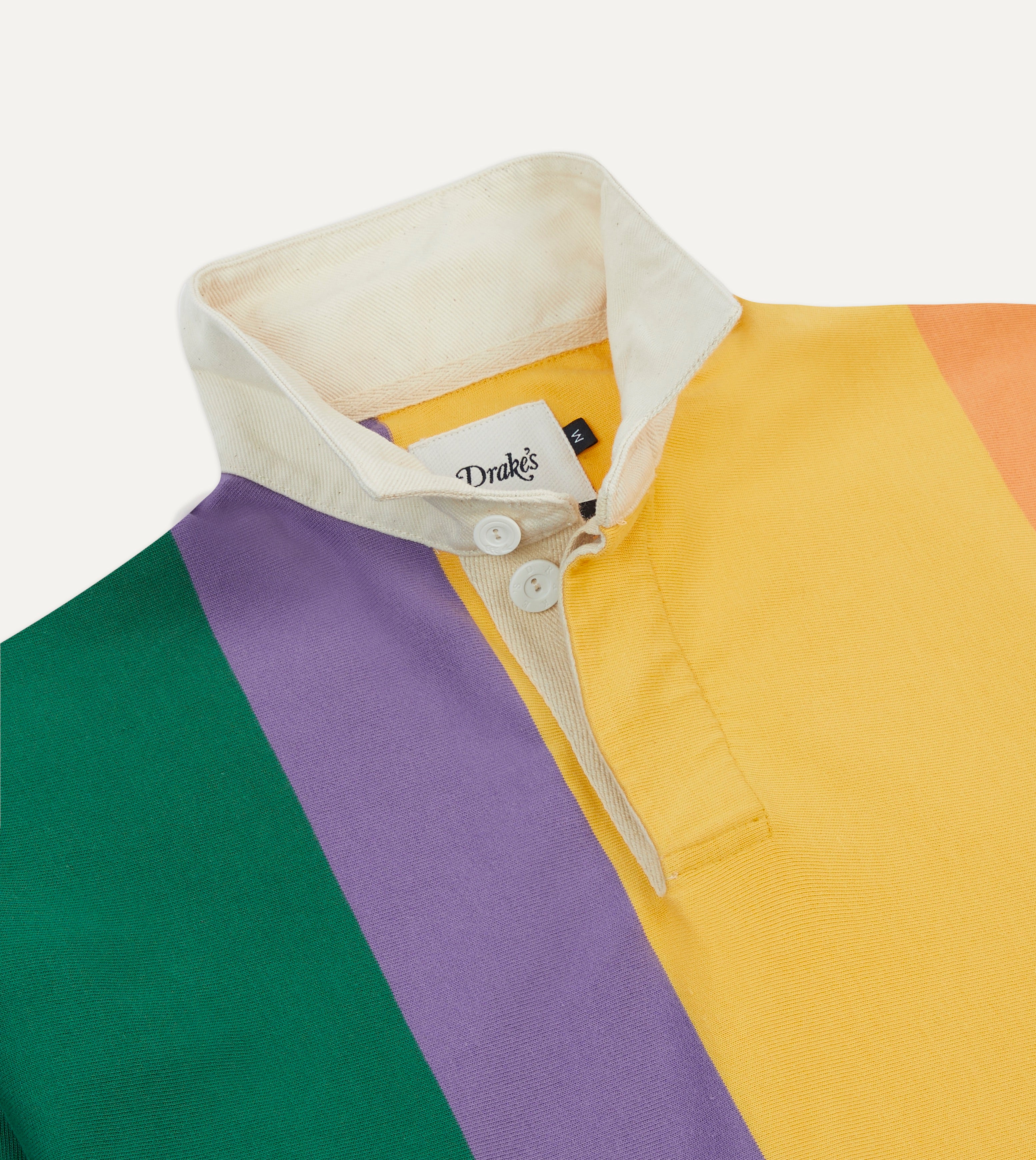 Men's Multi Vertical Stripe Cotton Rugby Shirt - Classic Casual Sportswear for Rugby, Golf & Outdoor Activities