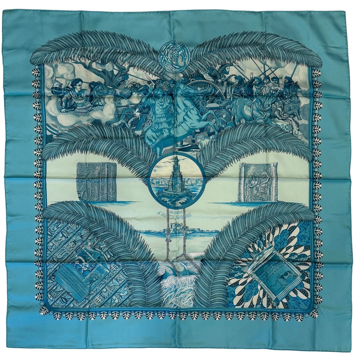 Hermes Gloire d'Alexandre Silk Scarf - Luxury Designer Scarf for Women, Elegant Fashion Accessory for Special Occasions & Gift Giving