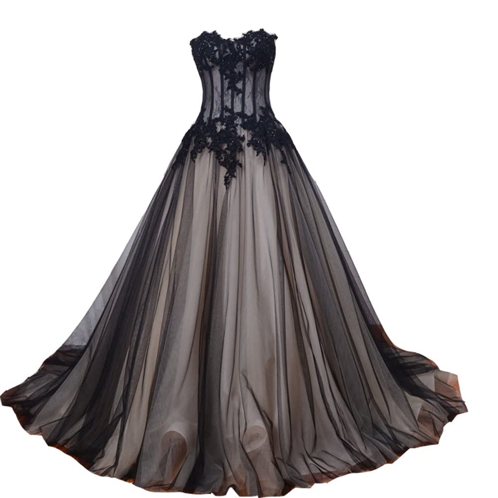 Elegant Women's Wedding Dresses Formal Prom Long Gowns with Tulle & Lace - Perfect for Evening Galas, Bridal Showers & Special Occasions