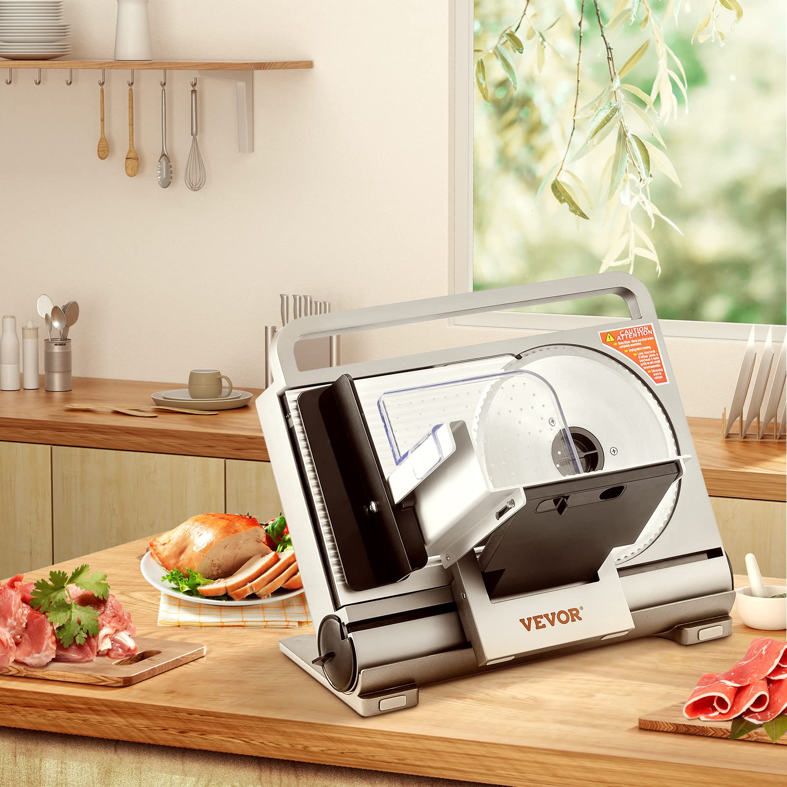 VEVOR 45W Electric Deli Slicer - 7.5