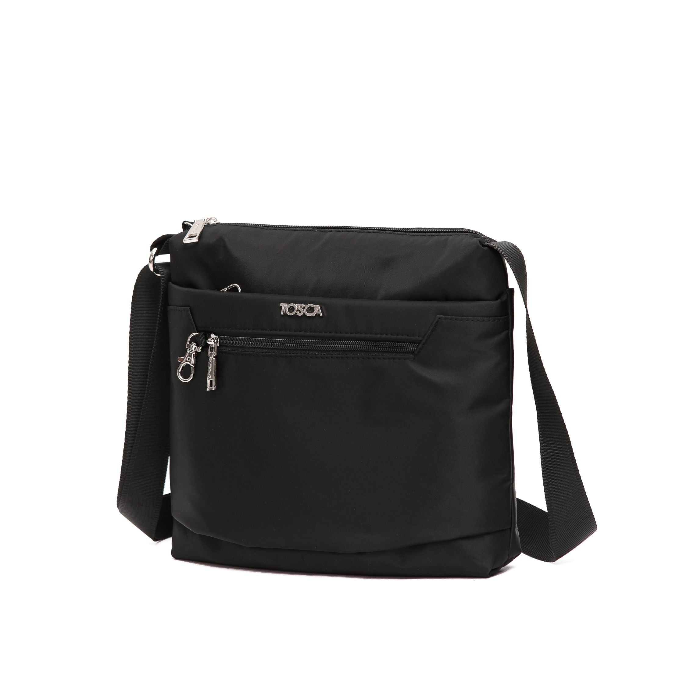 Tosca TCA956 Anti-Theft Shoulder Bag for Women & Men - Lightweight Travel Crossbody Purse with RFID Blocking - Perfect for Commuting, Shopping & Daily Use (Black)