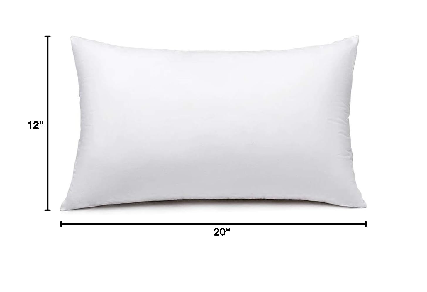 Hypoallergenic Square Pillow Inserts 12x20 Inches - Decorative Throw Pillow Cushion for Sofa, Couch & Bed - Set of 1 - Perfect for Home Decor, Living Room & Bedroom Accents