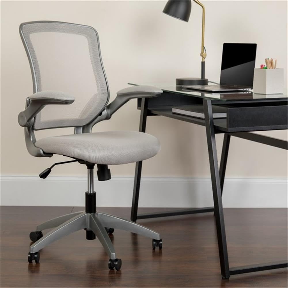 UrbanPro Contemporary Mesh Swivel Office Chair - Ergonomic Gray Desk Chair with Adjustable Height & Lumbar Support - Perfect for Home Office, Gaming & Workspace