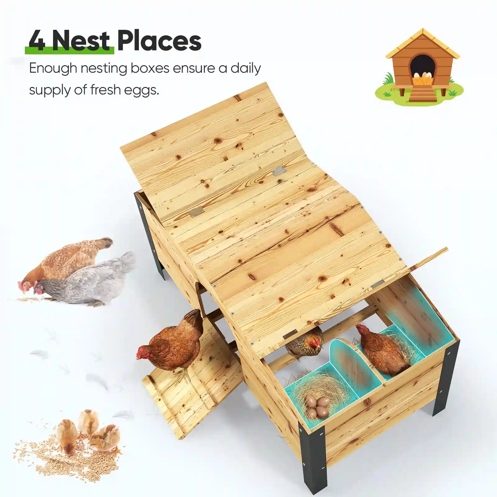 Large Metal Chicken Coop Run - Durable Outdoor Poultry Pen for Hens & Roosters - Perfect for Backyard Farming & Free Range Chicken Keeping