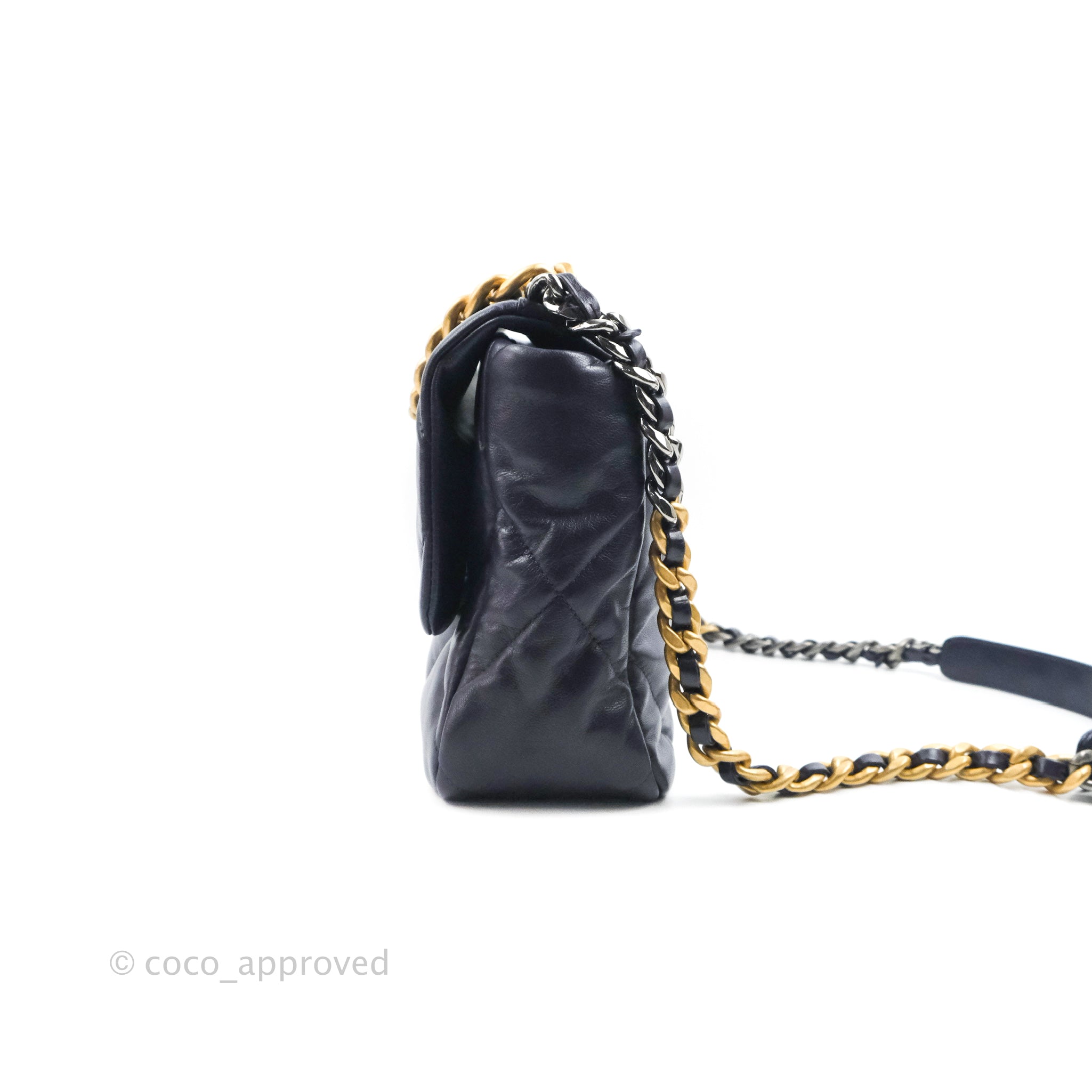 Chanel 19 Medium Flap Bag in Dark Purple with Mixed Hardware - Luxury Designer Handbag for Women, Perfect for Date Night & Special Occasions