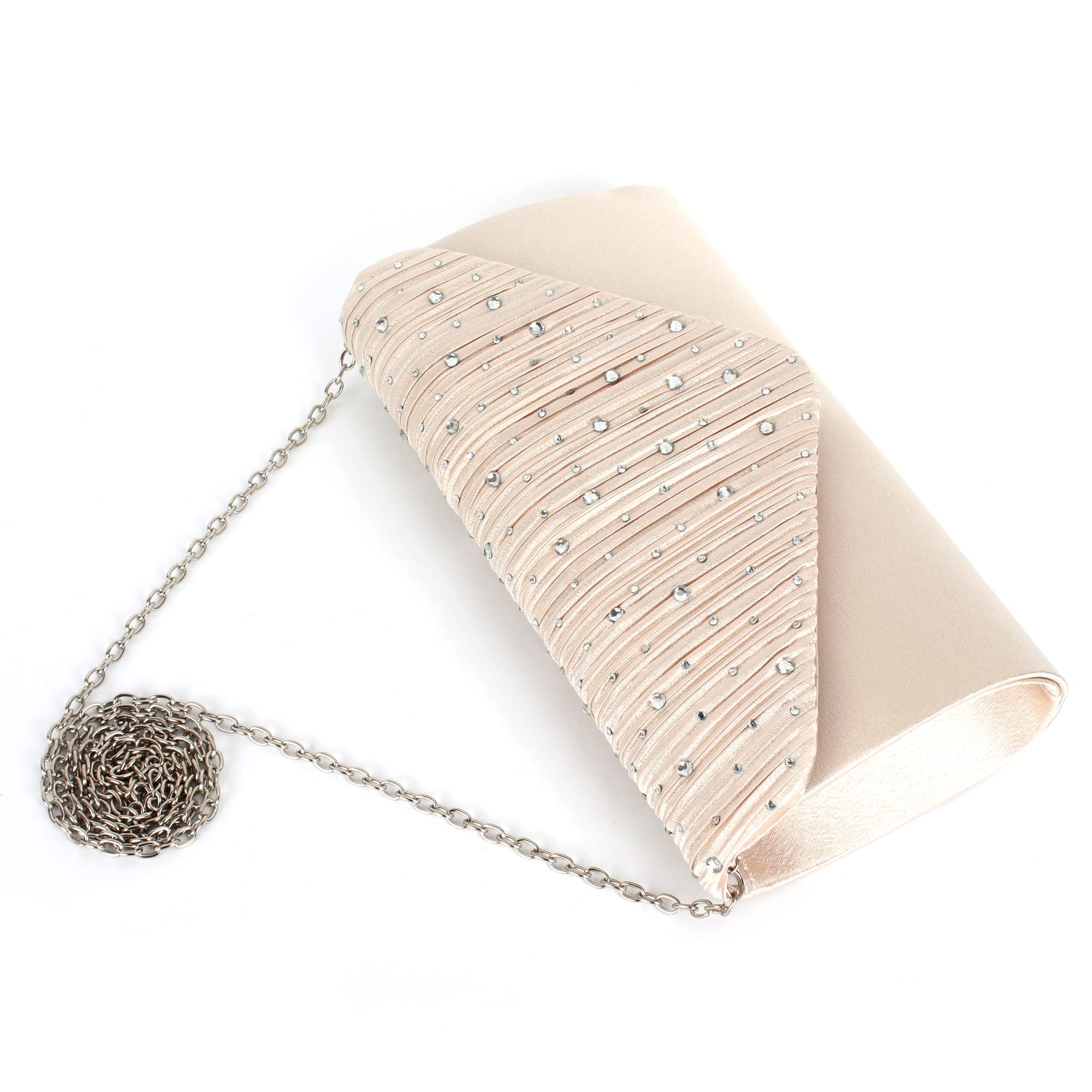 Elegant Satin Clutch Purse for Women - Party Evening Bag with Flap Envelope Design - Perfect for Weddings, Prom, Cocktail Parties & Formal Events