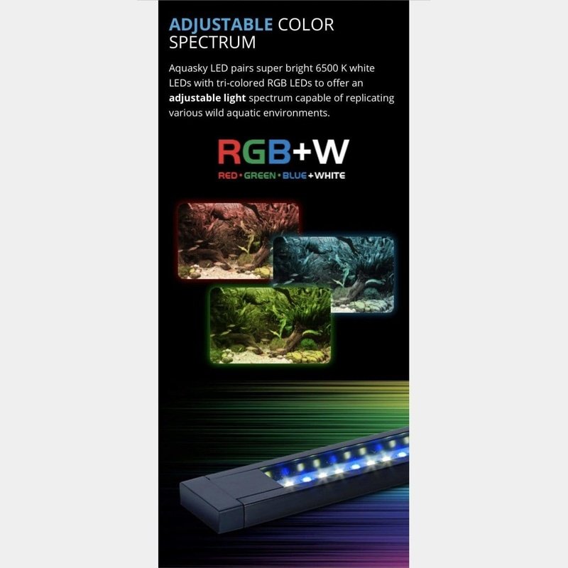Fluval Aquasky 2.0 LED Light for Flex Aquarium 123L (32.5 Gallon) - Full Spectrum Lighting for Planted Tanks & Fish Tanks (Model 14549) - Perfect for Home Aquariums, Office Decor & Aquatic Plant Growth