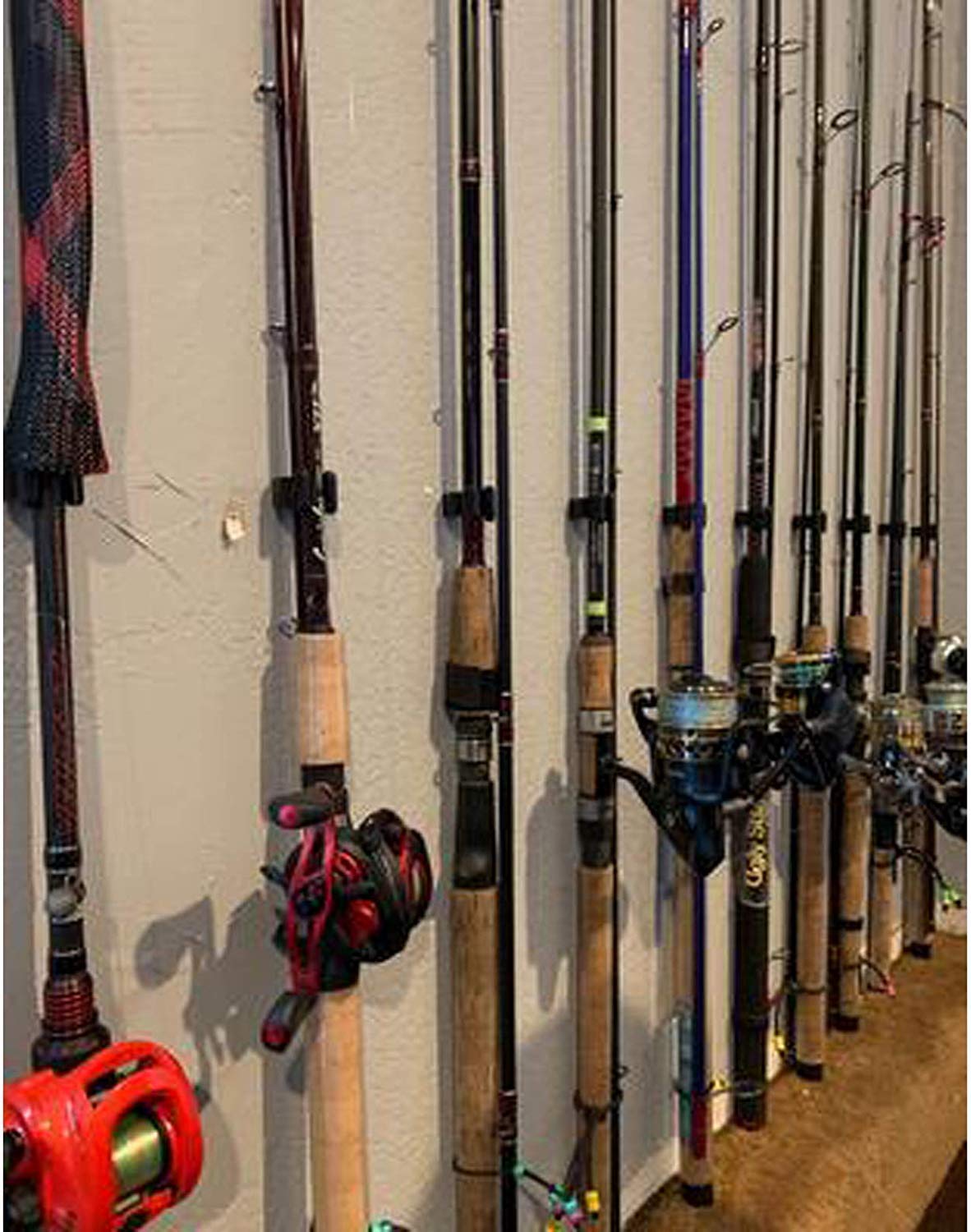 Pmsanzay 20-Pack Fishing Rod Storage Clips - Heavy Duty Rod Holders & Keepers for Organizing Fishing Rods, 0.9