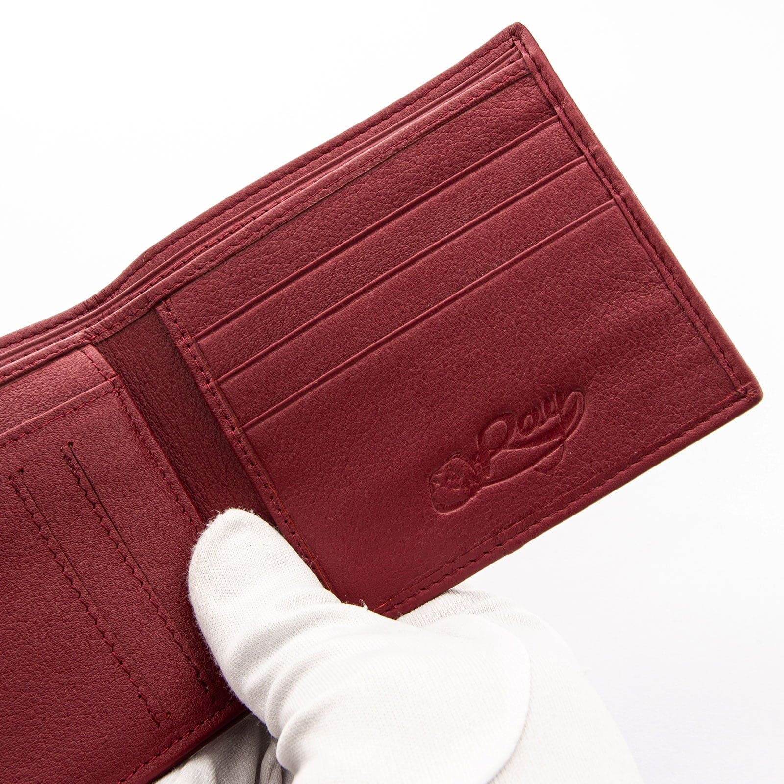 Genuine Stingray Leather Wallet for Men - Red Burgundy Luxury Slim Bifold RFID Blocking - Perfect for Business, Travel & Everyday Use