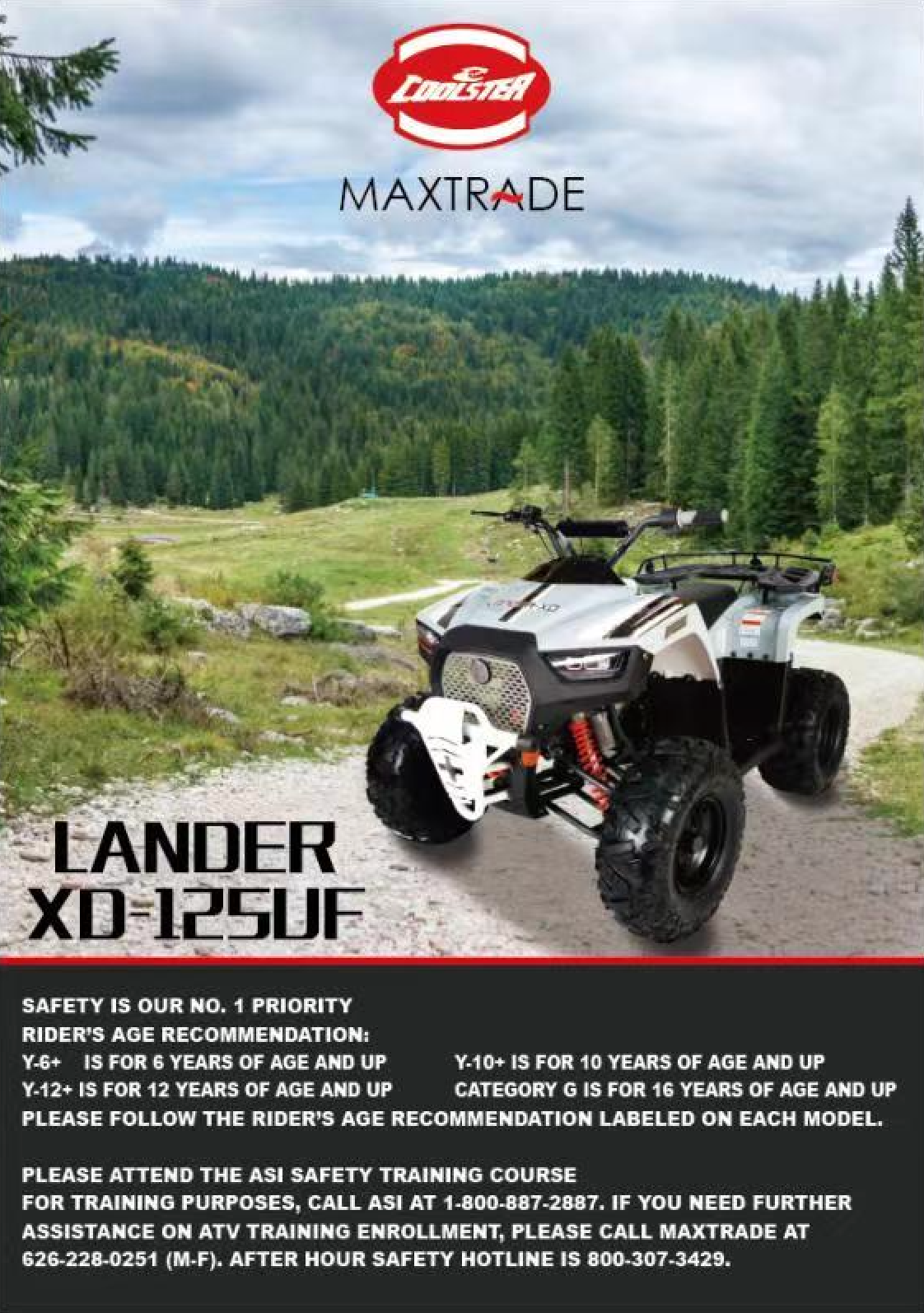 Venom Lander 125cc ATV - Fully Automatic with Reverse Gear | XD 125UF Dirt Bike for Adults & Teens | Perfect for Off-Road Trails, Farm Work & Outdoor Adventures