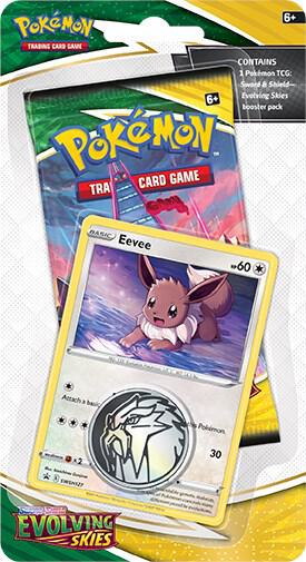 Evolving Skies Pokémon Trading Card Game Checklane Blister Pack - Collectible Cards for Battles, Trading & Display