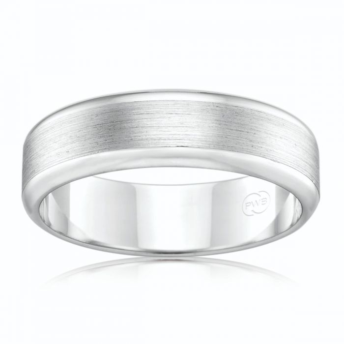 9ct White Gold 6mm Wedding Band Ring for Women & Men - Size 4-13 - Perfect for Engagement, Anniversary & Everyday Wear