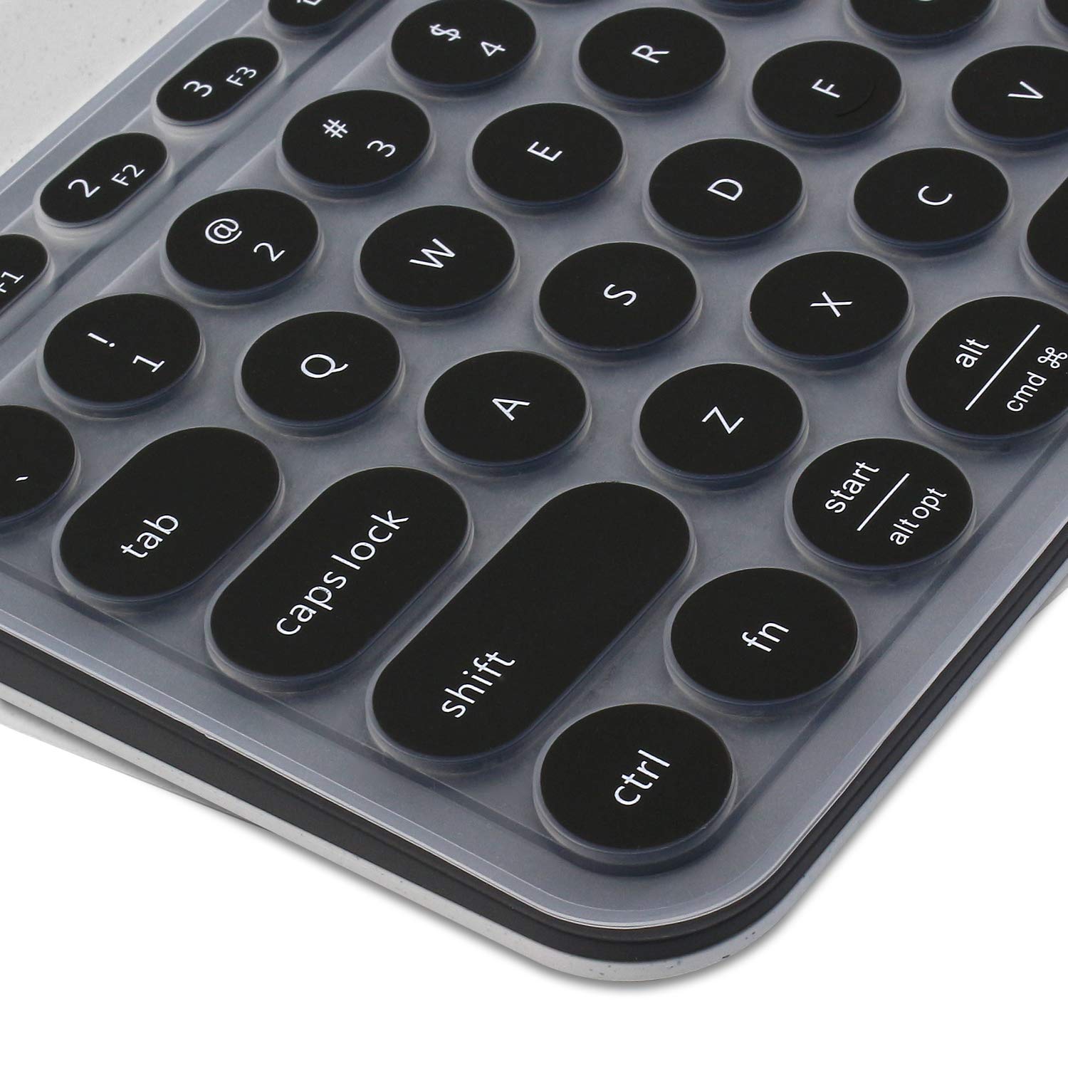 Logitech K780 Wireless Keyboard Silicone Cover - Ultra Thin Protective Skin Accessory (Black) | Dustproof, Spill-Resistant Keyboard Protector for Home & Office Use
