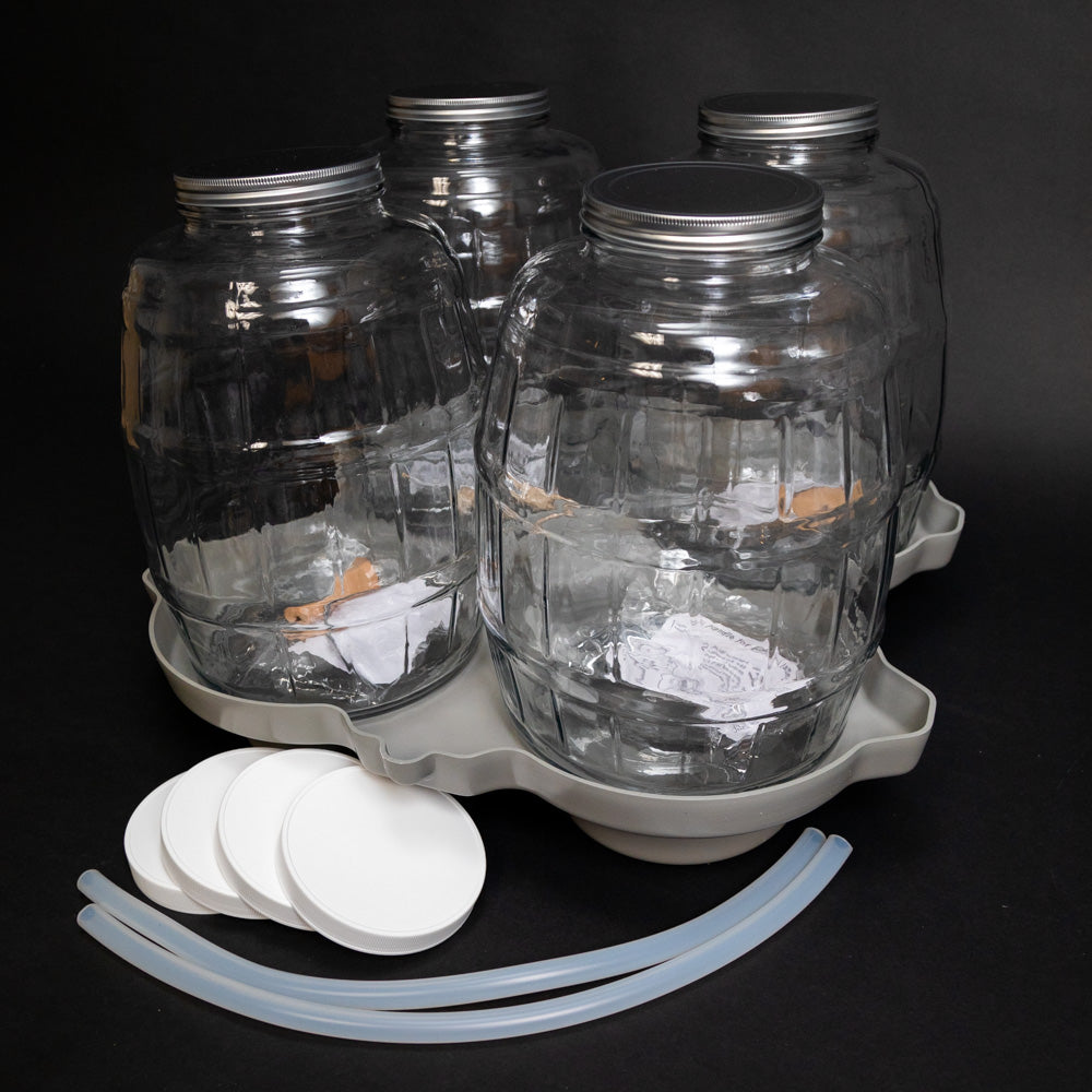 4-Pack 2.5 Gallon Glass Bottles for 4700/5800 Refrigerated Water Sampler - Perfect for Laboratory Testing, Environmental Monitoring & Water Quality Analysis