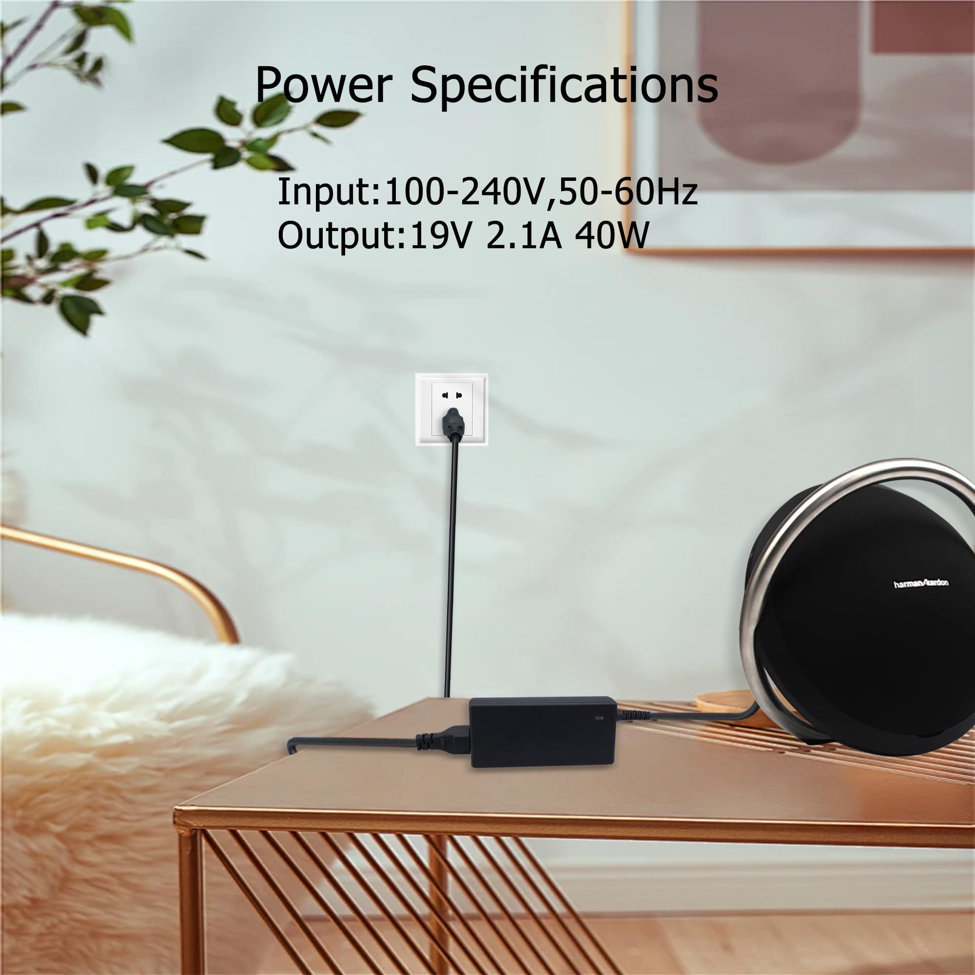 19V AC/DC Power Adapter Charger for Harman Kardon Onyx Studio 1-7 Wireless Bluetooth Speaker | Replacement Charging Cord | Perfect for Home, Office & Outdoor Use
